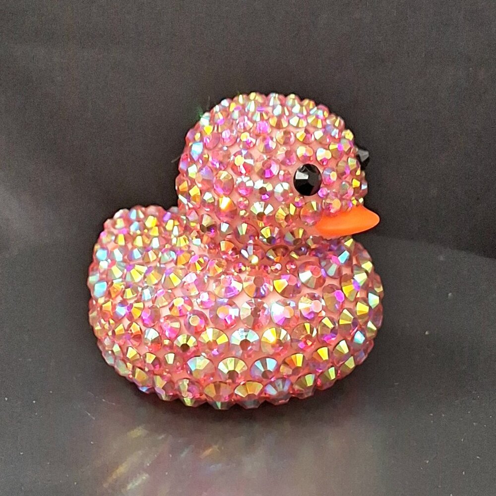 Pink Rubber Ducky, Bling Rubber Duck, Bedazzled, Jeep, Fun, Cool, Whimsical Gift